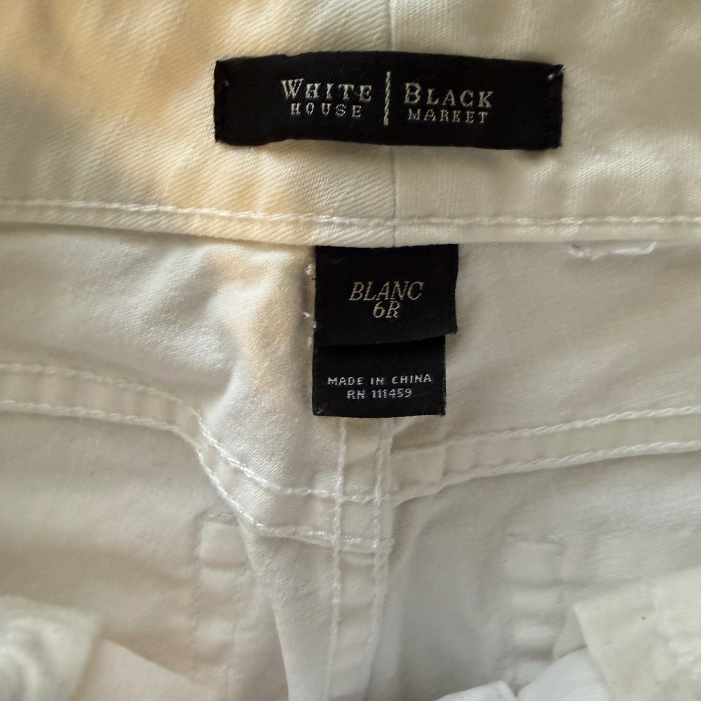 White House Black Market Cropped Jeans in White - Picture 6 of 16